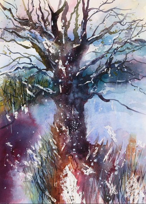 Painting of a tree by an offender.