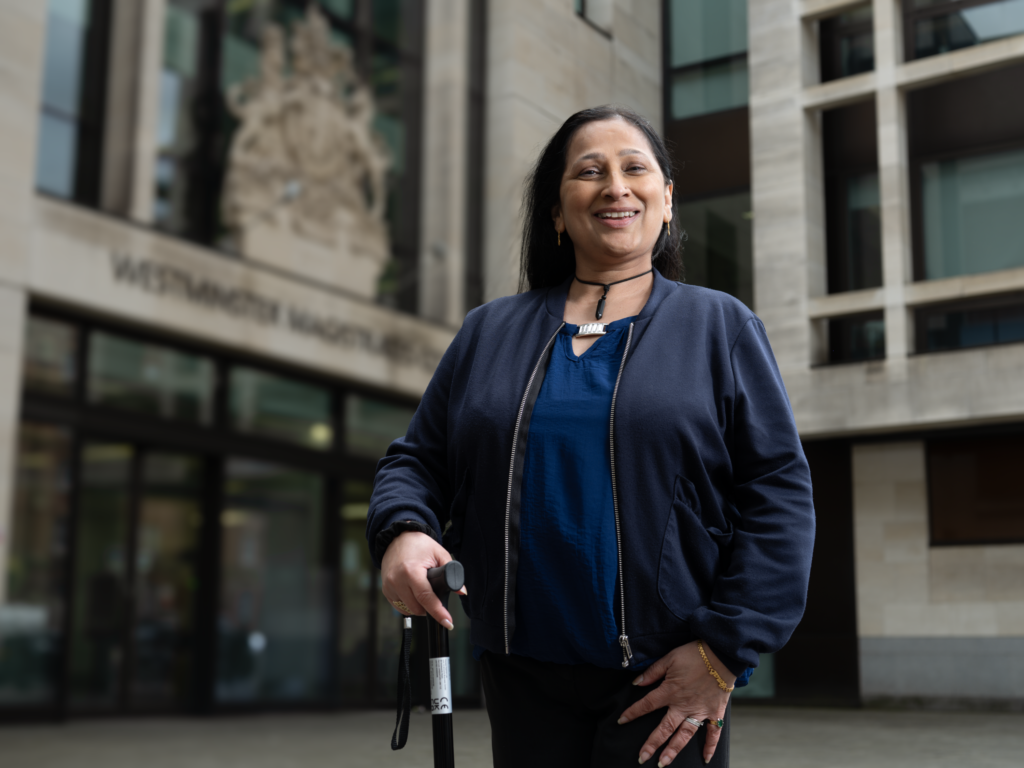 Magistrate Sonal standing outside of court