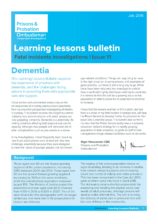 Prisons and Probation Ombudsman, deaths in custody, dementia