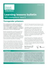 Prisons and Probation Ombudsman, learning lessons, transgender prisoners