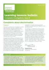 Prisons and Probation Ombudsman, discrimination complaints