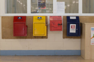 Decorative image showing complaints box for prisoners