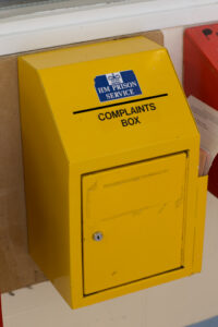 Photo of a complaints box