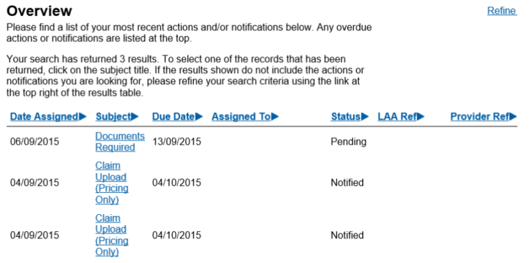 CCMS provider: actions, notifications and documents – Managing ...