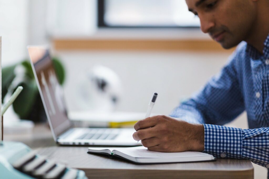 Man working at a desk