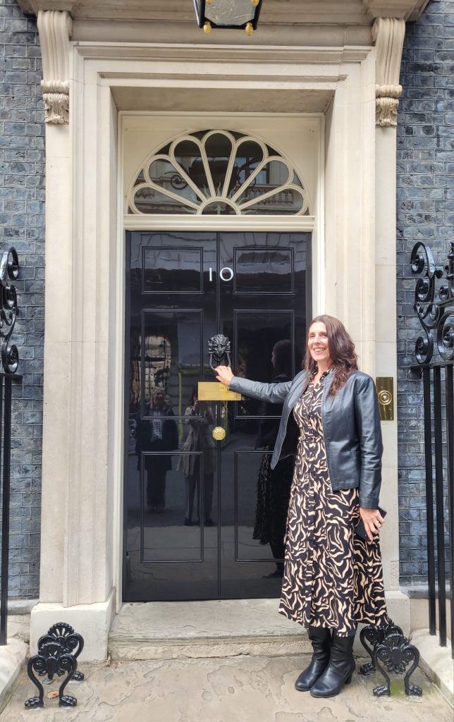 An Insights23 attendee outside No.10 Downing Street
