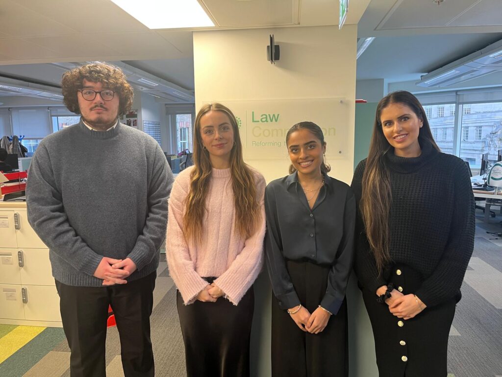 4 interns in the Law Commission office