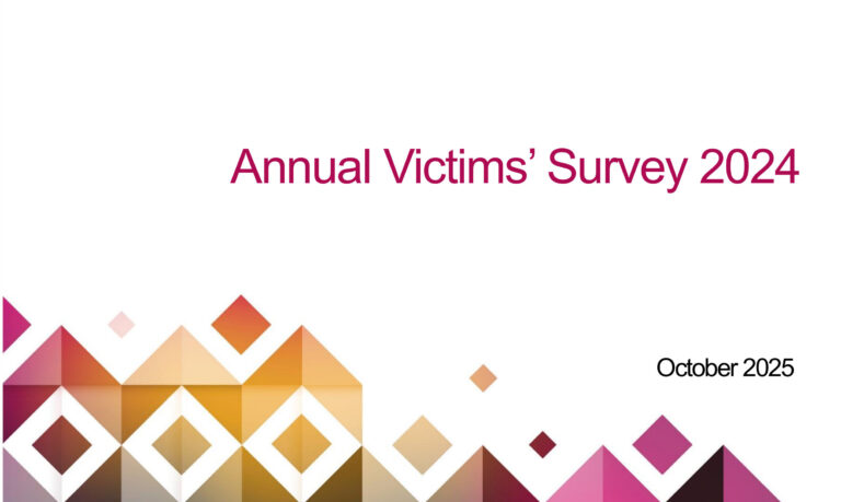 The front page of the Victims' Commissioner's Annual Victims' Survey 2024