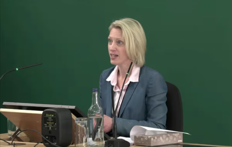 Claire Waxman appearing at the Nottingham Inquiry.